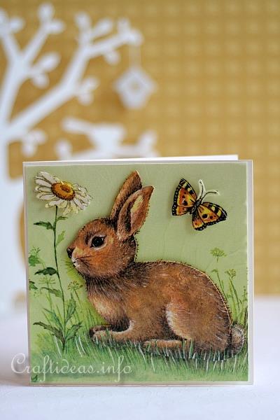 Spring Cards - Card with Daisies and Butterflies