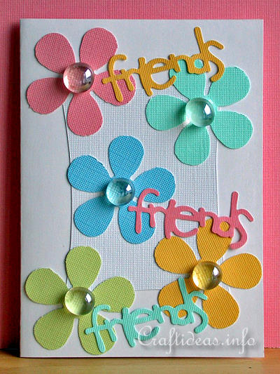 Spring Cards - Friends Card with Pastel Flowers