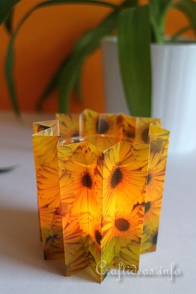 Spring Craft - Elegant Paper Tea Light Glass Holder 2