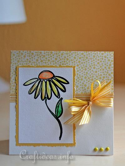 Stamped Daisy Card
