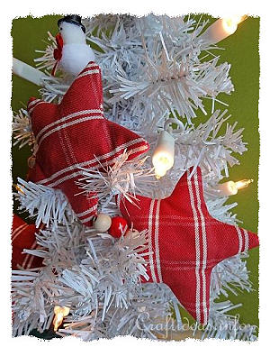 Stars Fabric Garland for Christmas Tree 