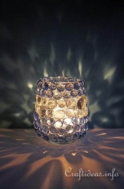 Summer Craft - Tea Light Votive with Glass Nuggets 2