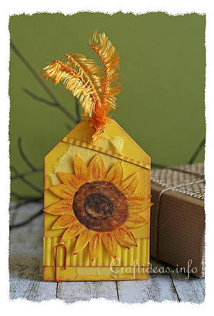 Tag Craft - All Occasion Gift Tag with Sunflower 