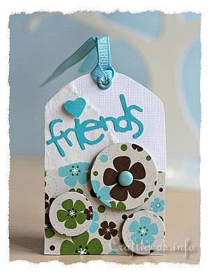 Tag Craft - Blue and White Friendship Tag for All Occasions 