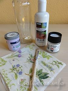 Tutorial - Recycled Olive Oil Bottle Flower Vase 1