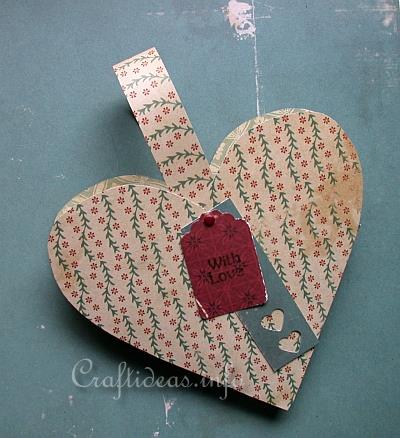 Valentine's Day Paper Craft - Heart Shaped Holder with Handles