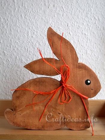 Wood Crafts for Spring and Easter - Cute Simple Bunny 2