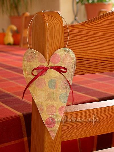 Valentine’s Day Craft - Wood Craft - Wooden Heart with Scrapbook 