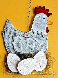 Woodcrafting for Spring - Hen and Eggs Decoration