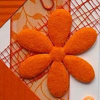 ATC with Orange Flower