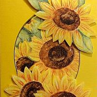 200 Autumn Sunflowers Card
