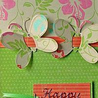 Birthday Card with Butterflies and Tropical Colors