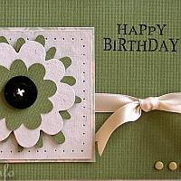 Birthday Card with Large Flower