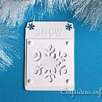 Blue Artist Trading Card with Snowflake Motif