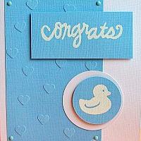 Blue Card with Duck Motif