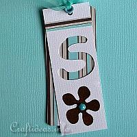Blue and Brown Retro Tag