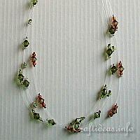 Brown and Green Beaded Necklace