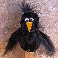 Chenille Crow Plant Stick or Bookmarker