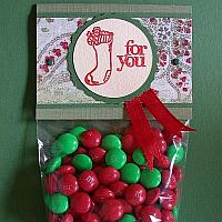 Christmas Bag Topper - Red and Green