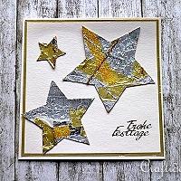 Christmas Card With Foil Stars