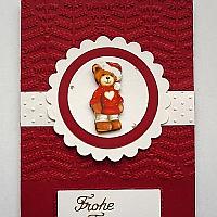 Christmas Card with Bear Motif