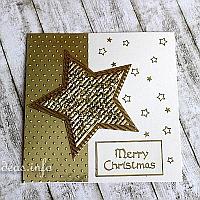 Christmas Card with Gold Colored Embellishments
