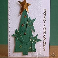 Christmas Tree with Stars and Sequins