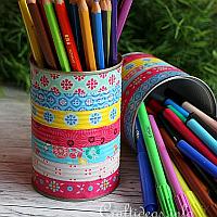 Colorful Can Pencil Holders