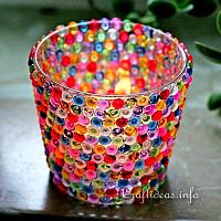 Colorful Votive Glass