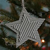 Corrugated Glittery Christmas Stars