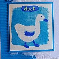 Cute Duck Birthday Card for Kids