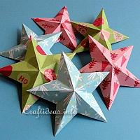 Dimensional 5-Pointed Paper Stars