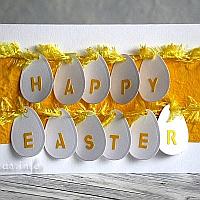 Easter Card - Yellow Card with Eggs