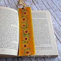 Easy to Make Bookmarker with Sunflowers