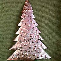 200 Embossed Metal Christmas Tree Ornament
