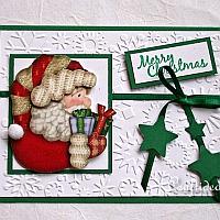 Embossed Santa Christmas Card