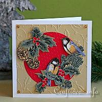 Fabric Christmas Card Winter Welcome 2