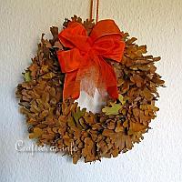 Fall Wreath with Real Leaves