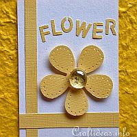 Flower Artist Trading Card with Yellow Flower Motif