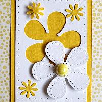 Flower Power ATC with White Daisy Motif
