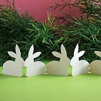 Folded Easter Bunny Table Garland