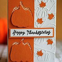 Happy Thanksgiving Card With Pumpkins