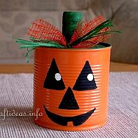 Jack o' Lantern Pumpkin Can Craft