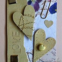 Love ATC Using Gold and Natural Colored Papers