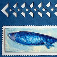 Maritime Card with Blue Fish