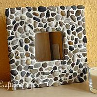 Mosaic Mirror with Pebbles