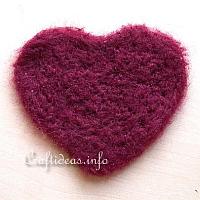 Needle Felted Heart Applique