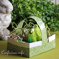 Origami Easter Basket with Eggs