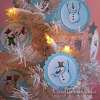 Paper Snowman Garland for Christmas Tree