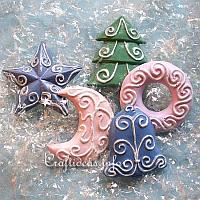 Pastel Colored Christmas Shapes
